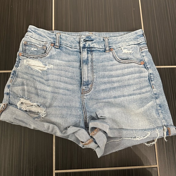 American Eagle Outfitters Pants - American Eagle Outfitters Distressed Light Blue Jean Shorts